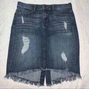 Distressed High-waisted jean skirt NWOT